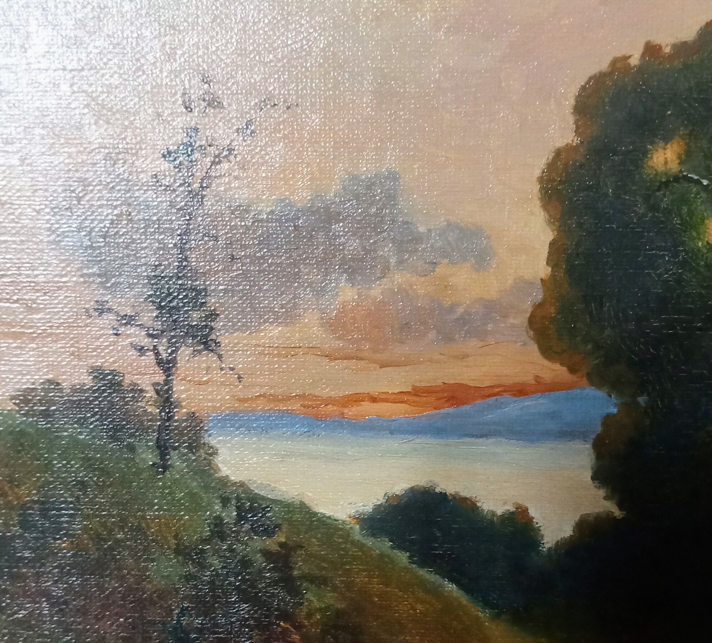 Lac de Vassivière au soleil sunset by Henri COULON (1855-1936) School of CROZANT