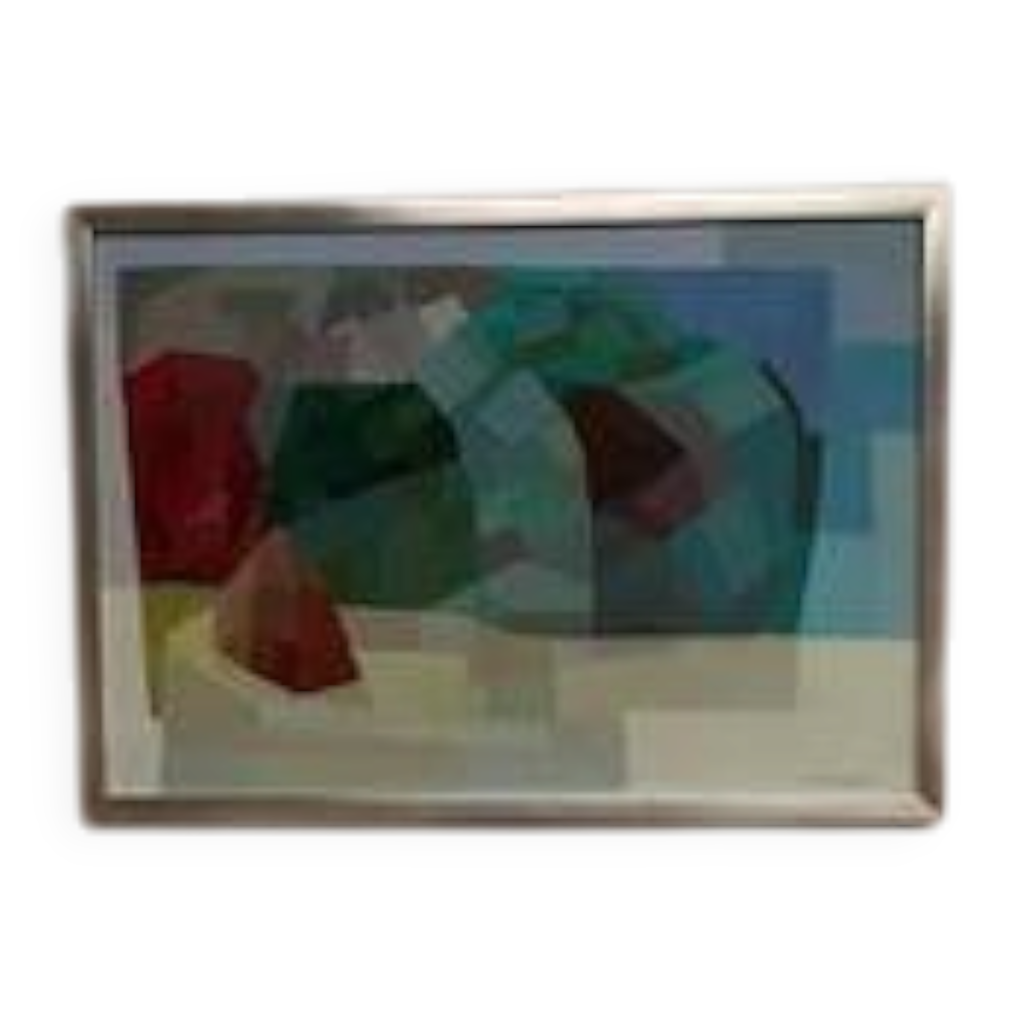 Original Swedish Oil on Canvas – “Composition” by Rune Eringstam – Signed – Vintage & Framed