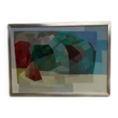 Original Swedish Oil on Canvas – “Composition” by Rune Eringstam – Signed – Vintage & Framed