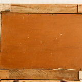 Bouquet of flowers in carved art deco frame