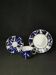 Café set (3) S. Yakovleva in cobalt, Imperial Russia Lomonosov