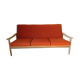 Scandinavian orange wool sofa