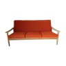 Scandinavian orange wool sofa