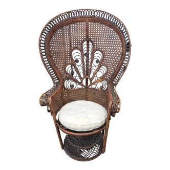 Armchair emmanuelle wicker vintage rattan