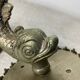 Art Deco style fish wall light in silver metal