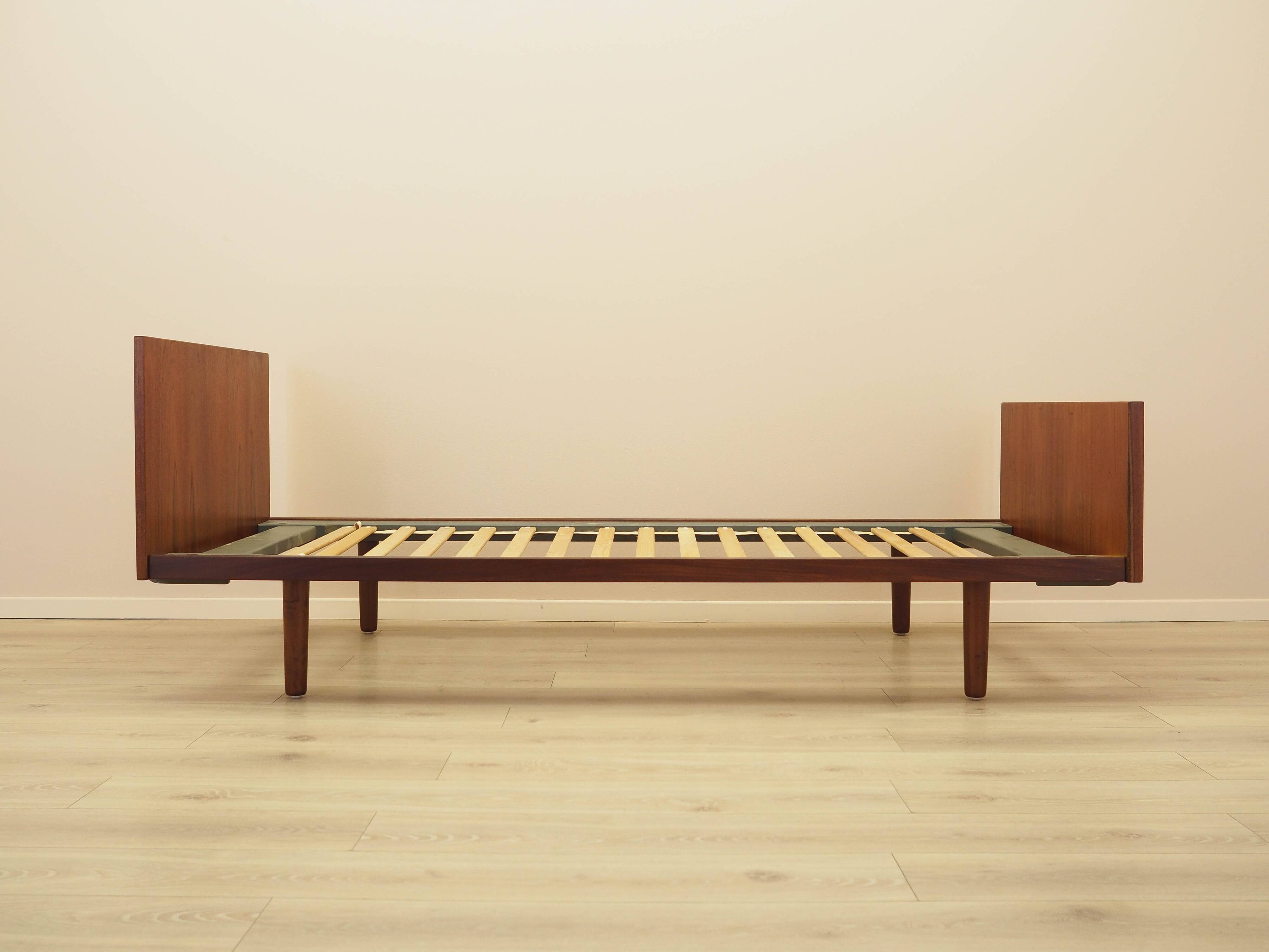 Teak bed, Danish design, 1960s, designer: Hans J. Wegner, manufacturer: Get