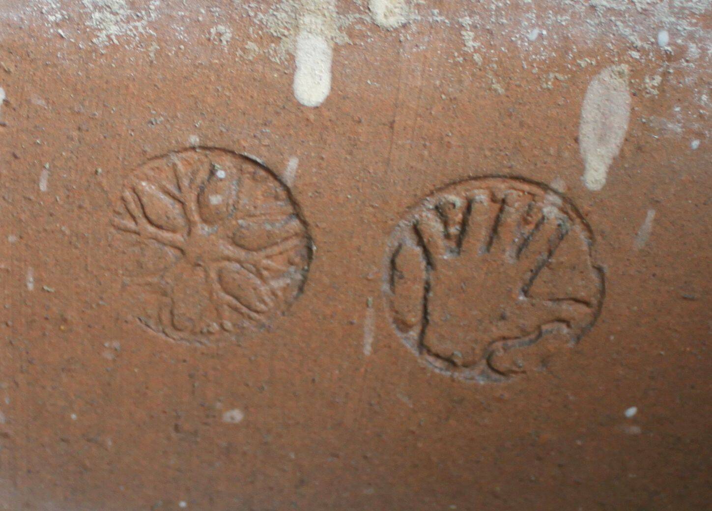 Planter in glazed terracotta, handmade.