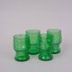 Verres en verre moulé x4