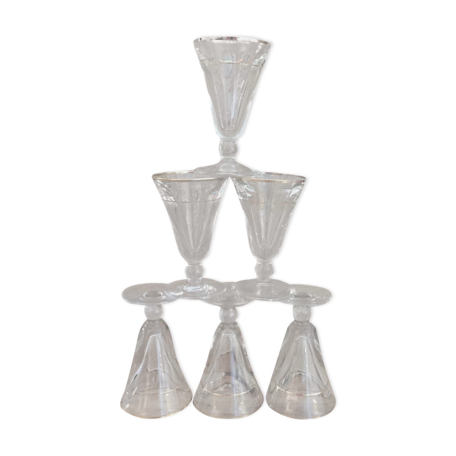 Set of 6 vintage glasses