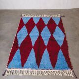 Handmade Moroccan pure wool rug, size 140 x 260 cm