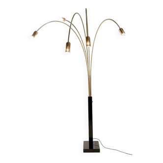 Vintage Italian arc lamp with 5 arms - 1970s