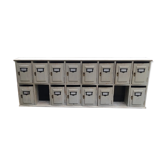 Row of old mailboxes
