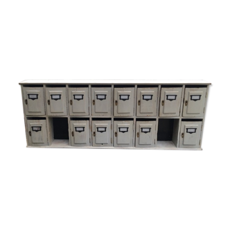 Row of old mailboxes