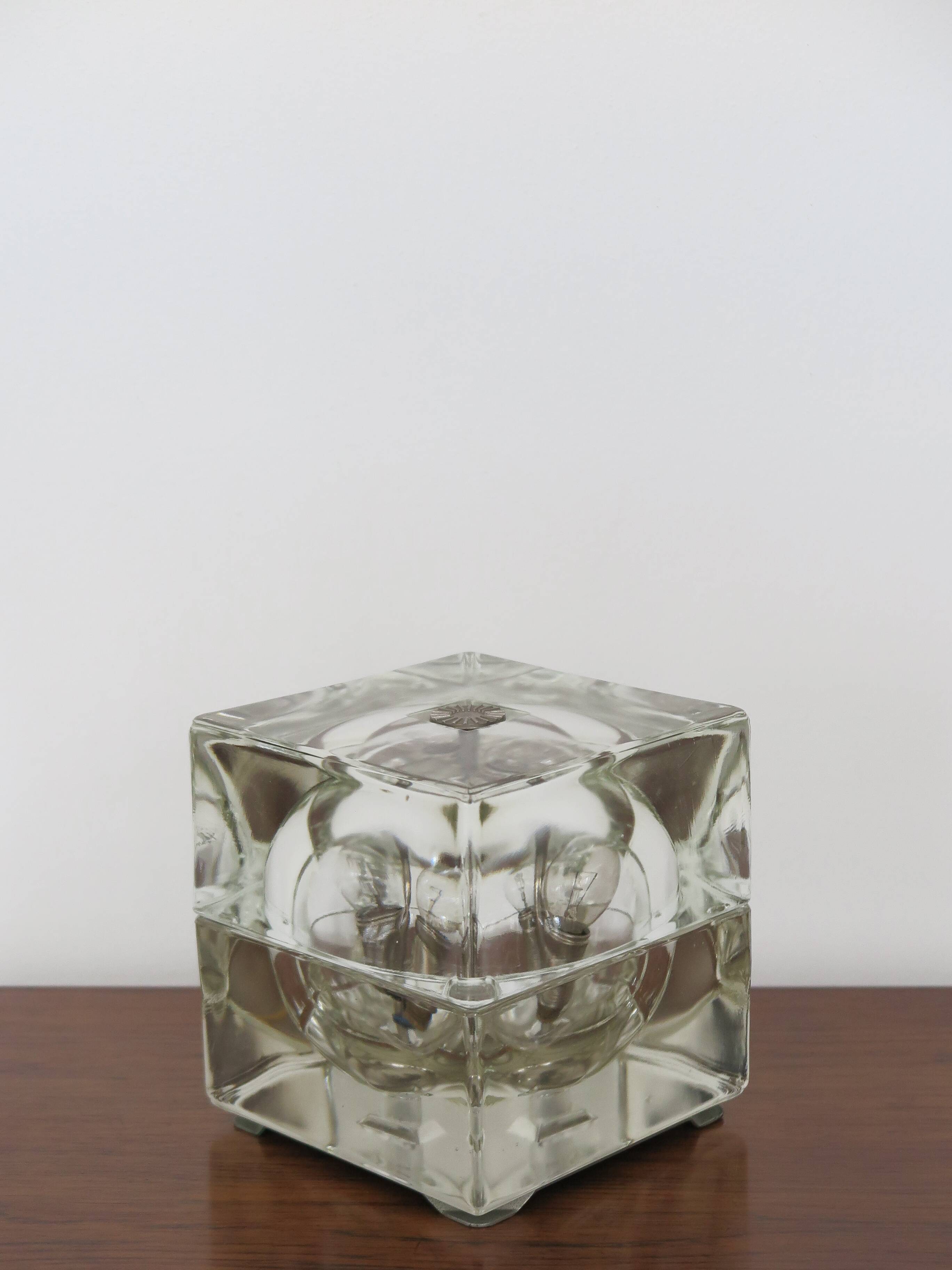 Cubosfera Glass Table Lamp design Alessandro Mendini, Italy 1960s