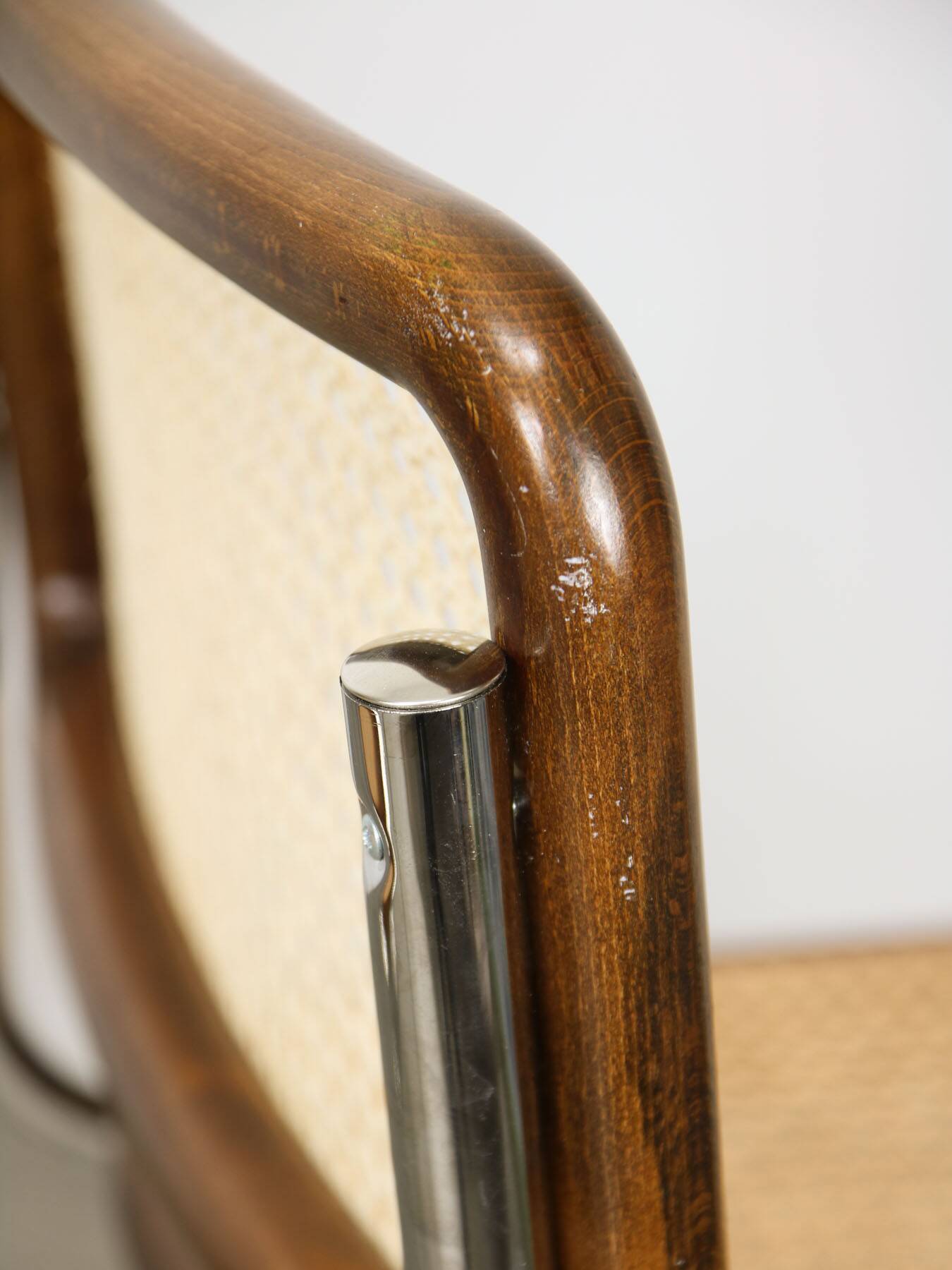 Pair of vintage Cesca B32 brown chairs by Marcel Breuer