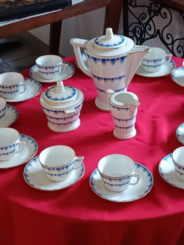 service à café Art Déco Limoges attribué à Bétoule Legrand & Cie 1928