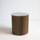 Cardboard Harmonica Side Table With Glass Top, 1970s