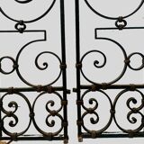 Set of two hammered wrought iron doors, 20th century