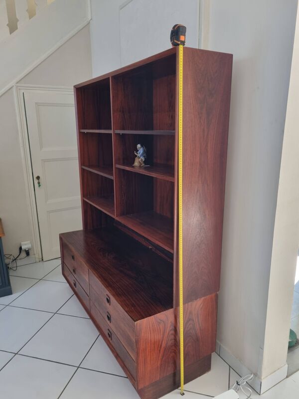 Enfilade plus bibliotheque palissandre de rio