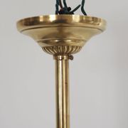 Solid bronze chandelier with crystal pendants and candle holders - Lucien GAU