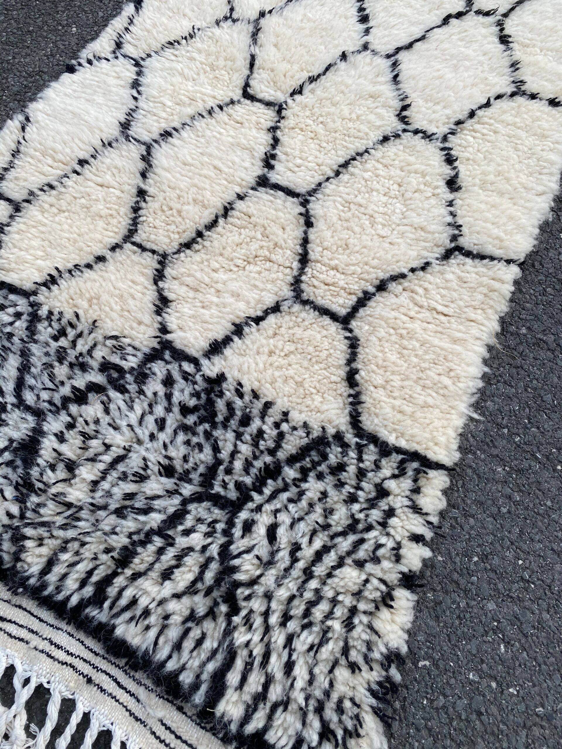 Tapis berbere Beni Ouarain couloir 85×370 cm