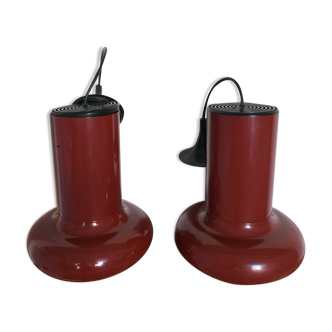 2 suspensions Lita year 70 bordeaux