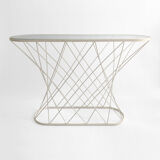 White twisted console table 1980s