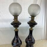 Duo de lampe à pétrole XIXe siècle