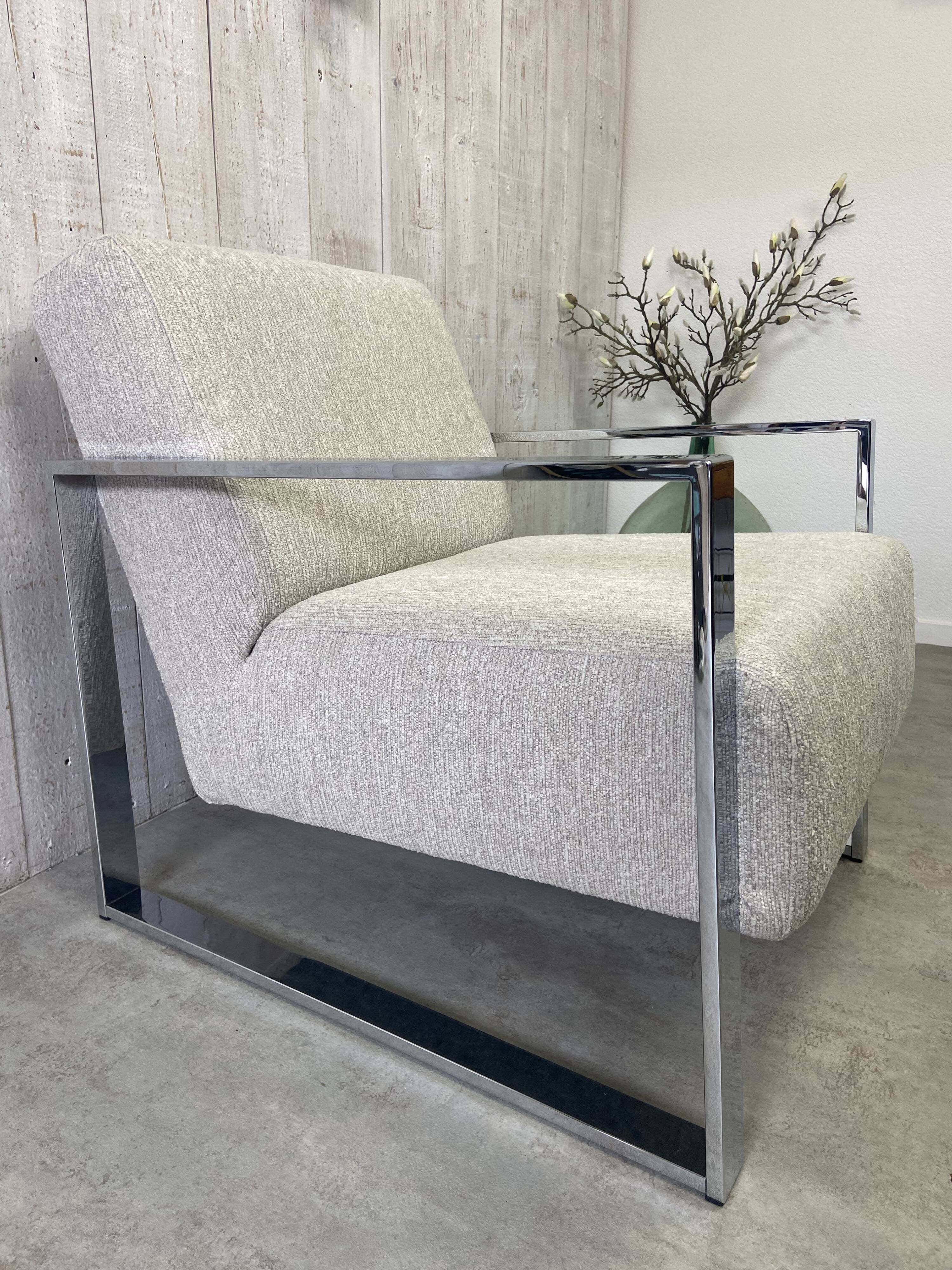 Fauteuil design inox chromé