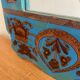 Vintage oriental wall mirror decor under glass