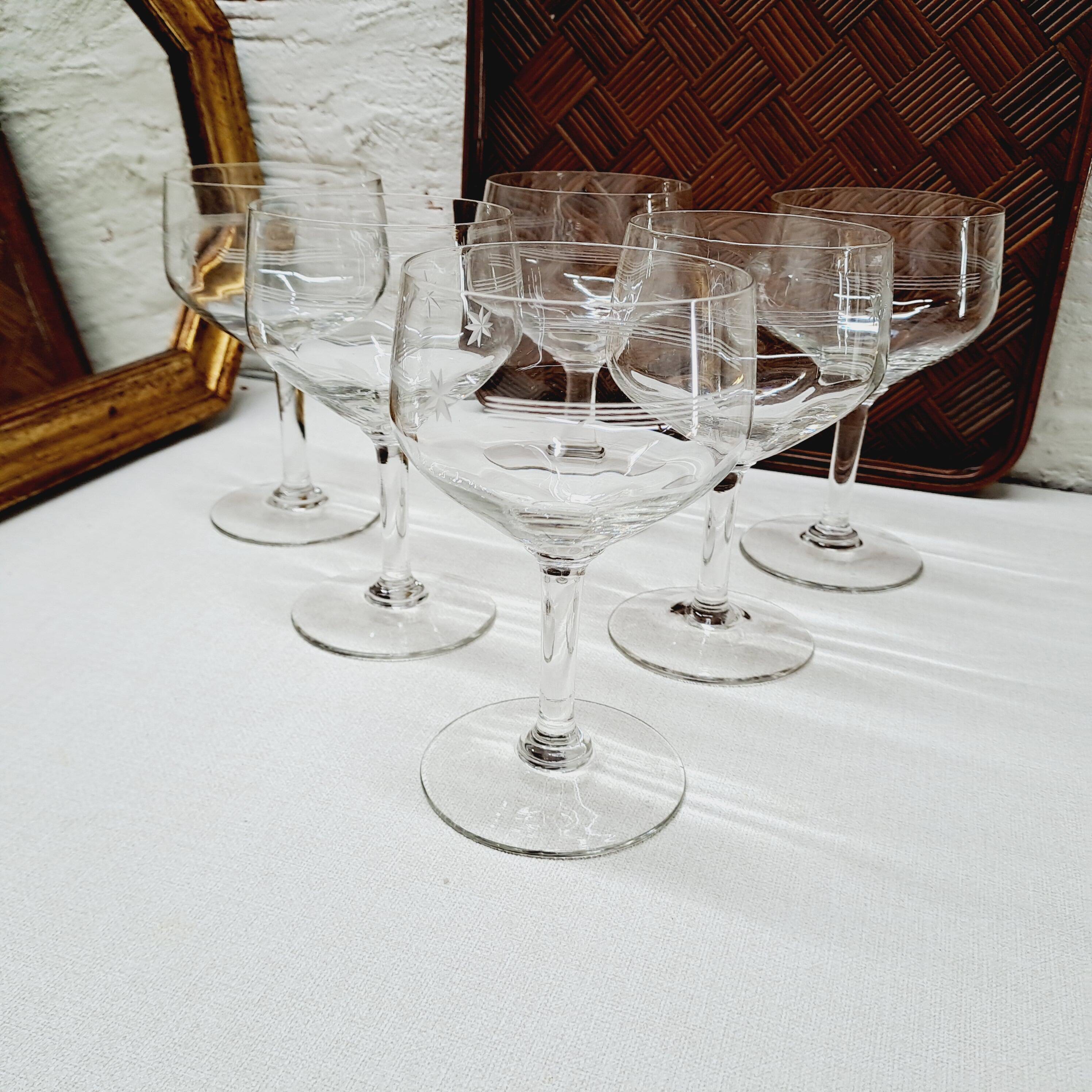 Set of 6 star water glasses