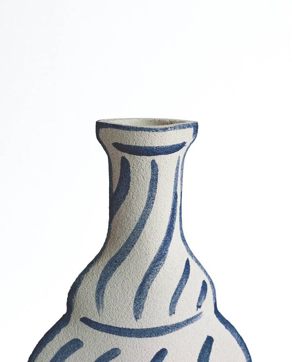 Vase En Céramique ‘Morandi Vase - Blue’