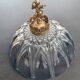 Glass lampshade with brass angel