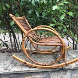 Vintage rattan armchair