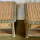 Vintage wicker bedside tables (set of 2), 80s/90s.