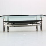 Table basse en verre et cuir 'Diesis'  par Antonio Citterio B&B Italia