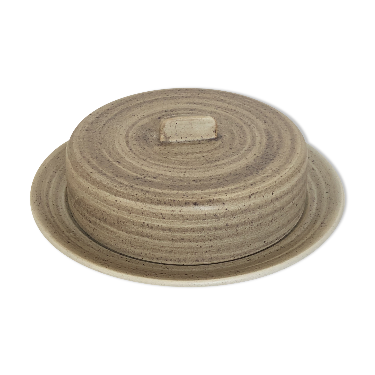 Dish with Bell in speckled sandstone