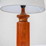 Large Mid-Century Modern Danish Teak Table Lamps, Set of 2
