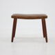 Tabouret en cuir des années 1960, Danemark