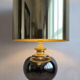 Magnificent large Italian lamp from the 1960s, ceramic / gold.