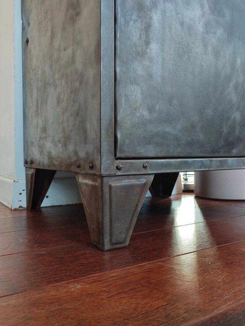Vintage industrial furniture, metal and wood