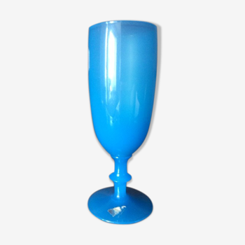 Vase opaline bleu