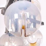 Mazzega Murano Chandelier / Space Age Glass Pendant Light 1970s Italy