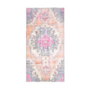 Vintage Turkish Oushak Handmade Wool Cotton Orange Area Rug 99x192