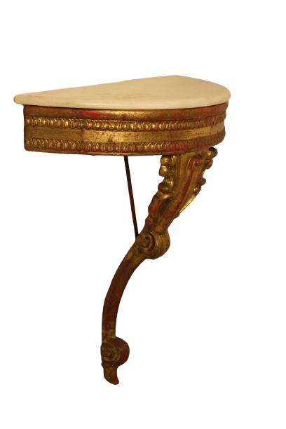 Antique style wall console Italy gilded wood