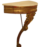 Antique style wall console Italy gilded wood