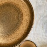 8 assiettes Longchamp en grès émaillé, 1970
