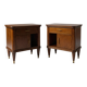 Paire de tables de chevet italiennes du milieu du XXe siècle.