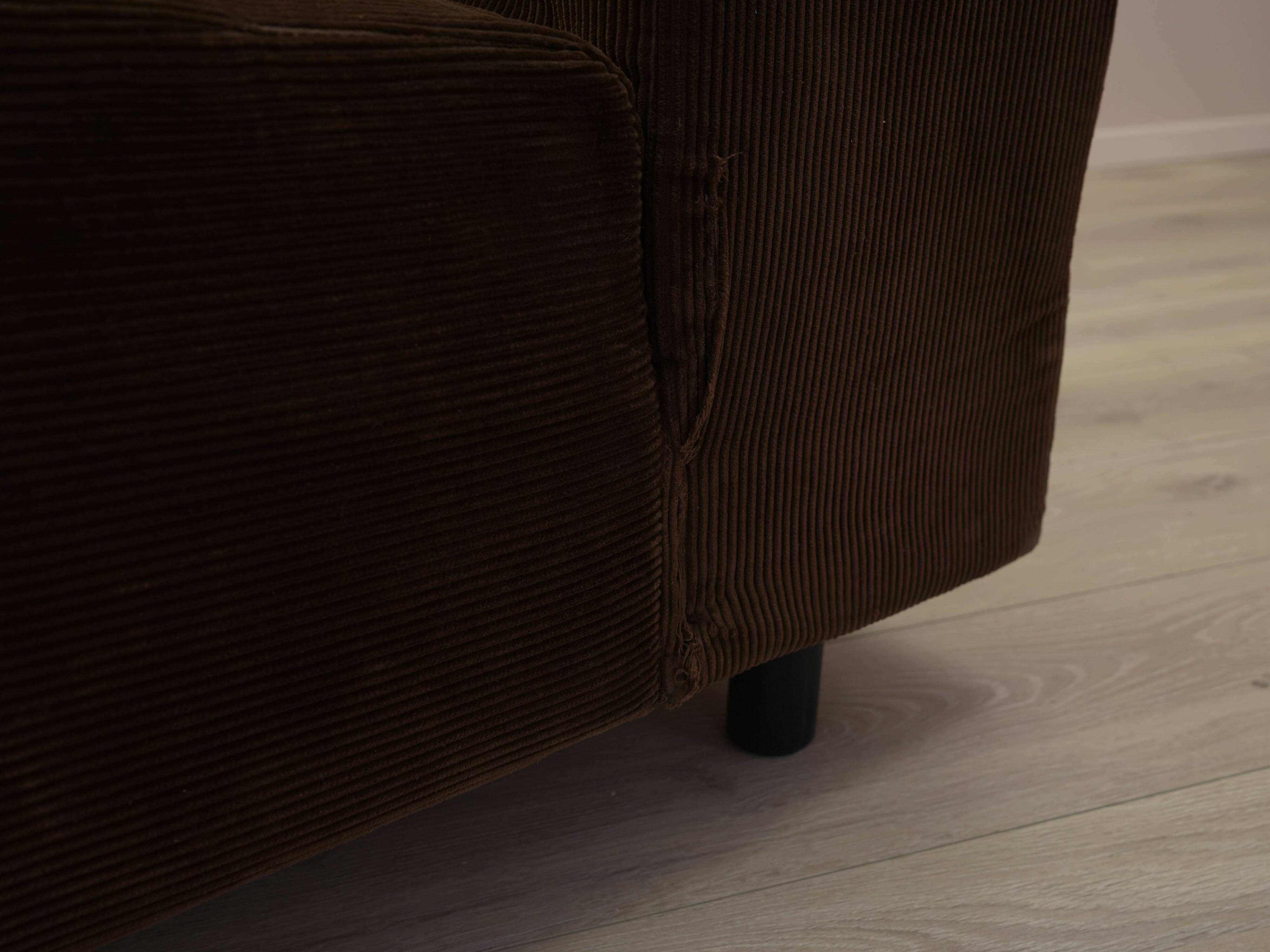 Brown armchair, Italian design, 1970s, made in Italy