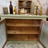 Khaki glass sideboard